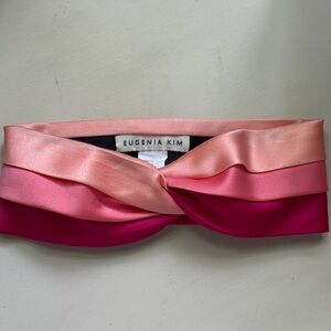 Eugenia Kim Blush and Fuchsia Satin Headband